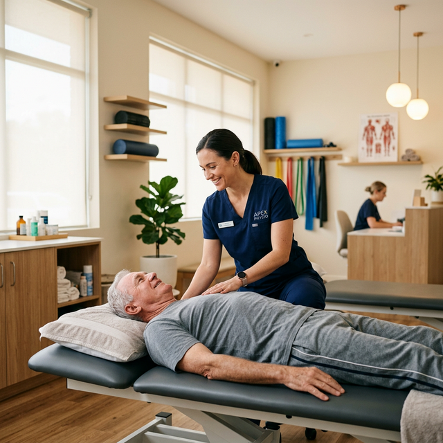 Physiotherapist assisting patient at Dr. Ali Therapy